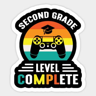 Gamer Student Class Of School Second Grade Level Complete Sticker